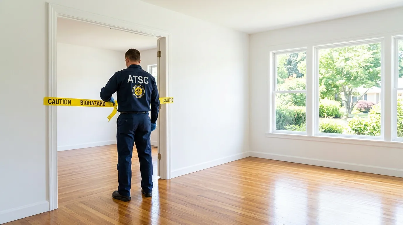 Certified biohazard cleanup crew performing Decomposition Cleanup in Bixby
